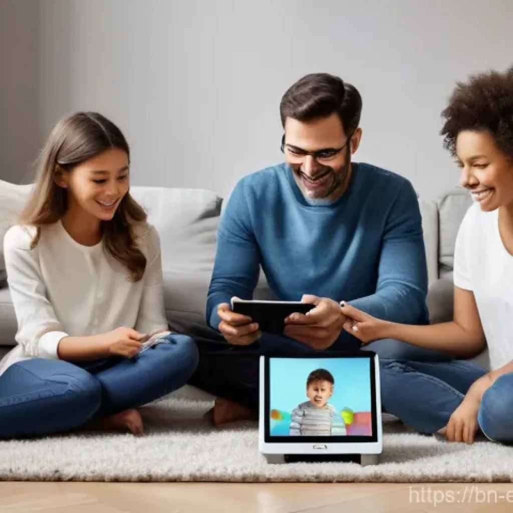 전기공학 개론 - **"Modern Family Life Powered by Electricity"**
    A vibrant, warmly lit interior scene of a divers...